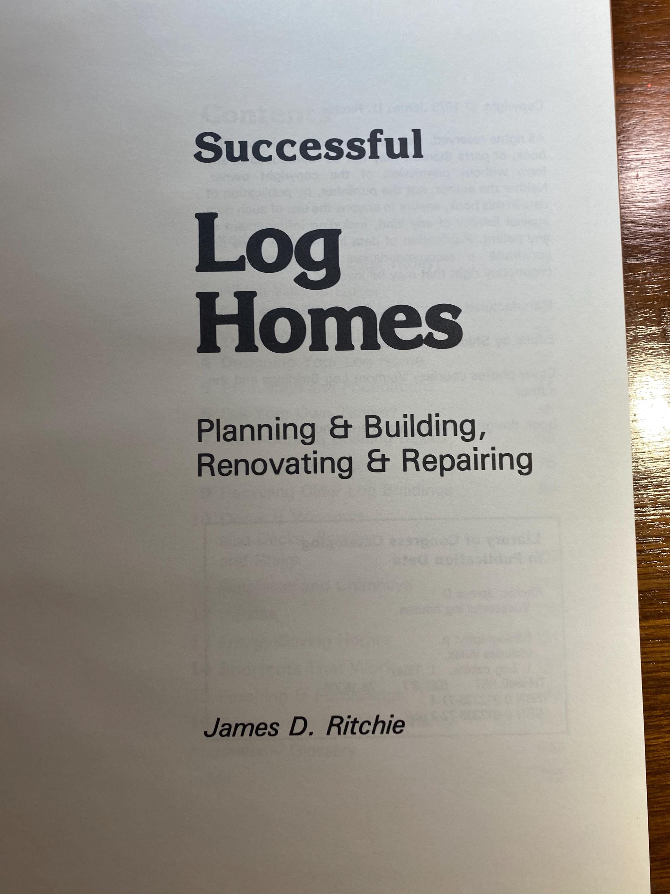 Log Cabin Building Book - Etsy