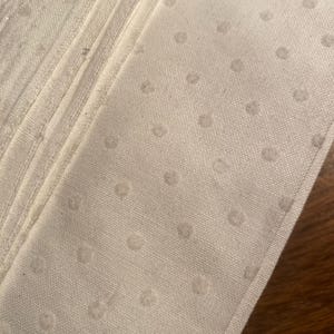 Dotted Swiss Simple White Background with White Polka Dots  -  30&quot; x 44&quot; - White on White