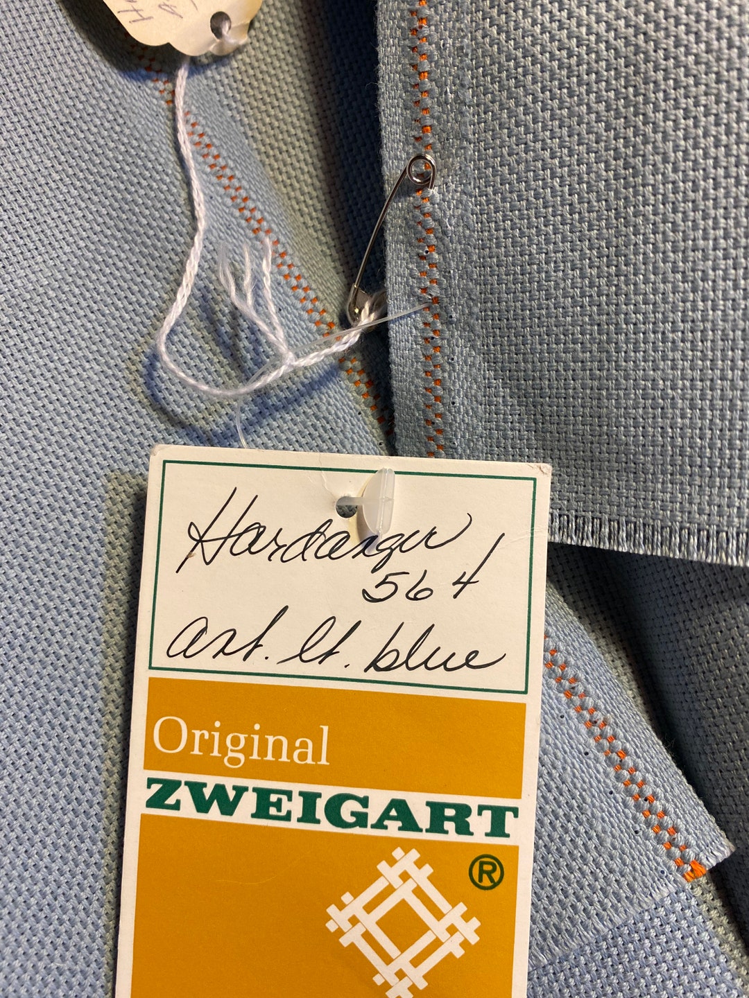 Antique Blue Hardanger Cloth Zweigart Counted Thread Cross Stitch