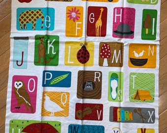 Brillante y vibrante - Panel de tela para colcha o tapiz ABC, listo para coser, 84 x 109 cm - Colorido - Laurie Wisbrun