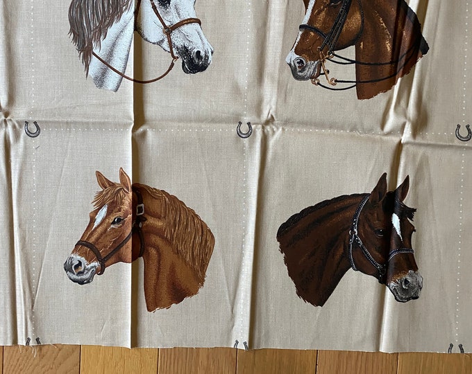 HORSE Fabric PANEL to Sew, 10 8 X 8 Ready to Sew Horses Different