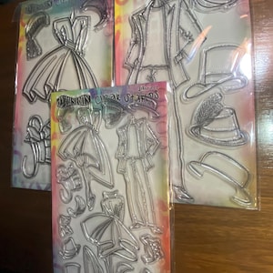 Tampon en caoutchouc fantaisie Dylusions by Ranger de la collection Couture lunatique - créations en papier, impression/fabrication de cartes, choix du modèle