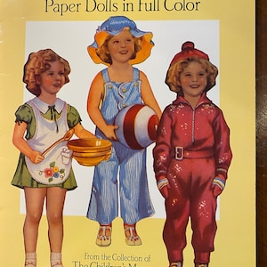 Original Shirley Temple Movie Star Paper Dolls -  Costumes & Accessories 1980s - Dover Publications - Children&#39;s Museum Boston