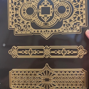 Troqueles de marco y borde de medallón - Troqueles de metal para manualidades de papel, impresión y tarjetas - Anna Griffin