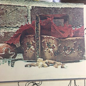Projekt malowania koszyczka z piernika CHRISTMAS - Sherrie Thomas 1984 Technika malowania na drewnie - Jak malować Pakiet projektowy - Tole