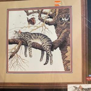Gatto troppo stanco - Kit per punto croce Dimensions 35087 - nuovo, mai aperto. - Charles Wysocki 28 x 28 cm