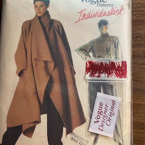 Individualist Designer Coat Shirt Pants  Vogue  1476 Pattern  (uncut) Size 10  (Vogue Designer Original) - Issey Miyake - With Tag