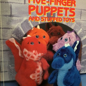 Five Finger Puppets and Stuffed Toys: Charlou&#39;s Baker Dolan, Instructions and Patterns to Sew puppets from fake fur - monkey, dragon Ladybug