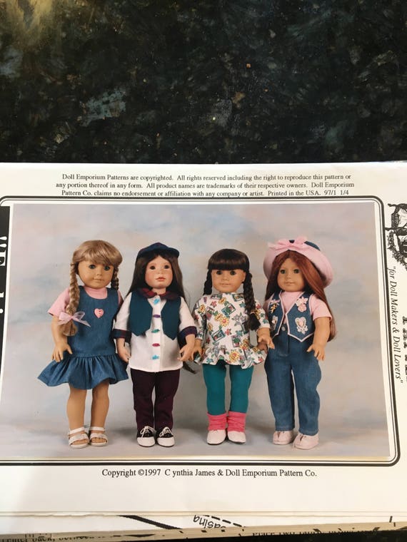 Reduced Vogue 8556 Play Clothes for 18 Inch Dolls Pattern