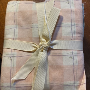 Pastel Quilt Block Quarters fabric 19 - 18&quot; x 22&quot; wide Pink / Yellow /  Beige w/ Flowers  - New original packaging - sewing Quilting etc