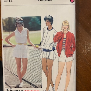 Tennis Dress, Shorts, Jacket & Shirt -  Vogue 8217   Pattern - Adult Size 12 -   - uncut - Summer Outfit