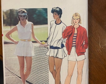 Tennis Dress, Shorts, Jacket & Shirt -  Vogue 8217   Pattern - Adult Size 12 -   - uncut - Summer Outfit