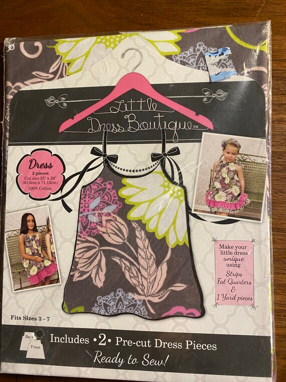 pre cut dress kits Girl's Kit - Haley Sundress - Quick Easy to Sew - Sizes 3 - 7 - Little Dress Boutique - Unopened - Floral / Flowers Sewing patterns Color:Black Cherry Multi event59 Couture Evening Dresses | Add rustic charm to