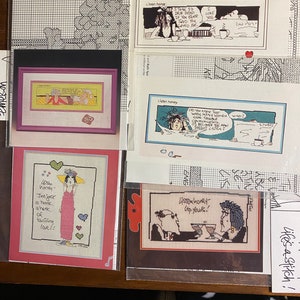 Listen Honey Life's A Stitch - Humorvolle Sprüche - Fadenzählmuster Kreuzstichvorlage Ruth Maloney - Gedrehte Fäden - Wählen Sie Cartoon 1990s