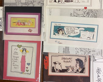 Listen Honey Life's A Stitch - Humorous Sayings - Counted Thread Cross Stitch Chart - Ruth Maloney - Twisted Threads - Choose Cartoon 1990s
