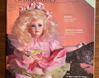 Doll Makers Workshop Magazine Vol 9 No 1 April / May 1994 - Information on cloth, soft dolls / Porcelain / Ceramic Dolls - w/ Pattern