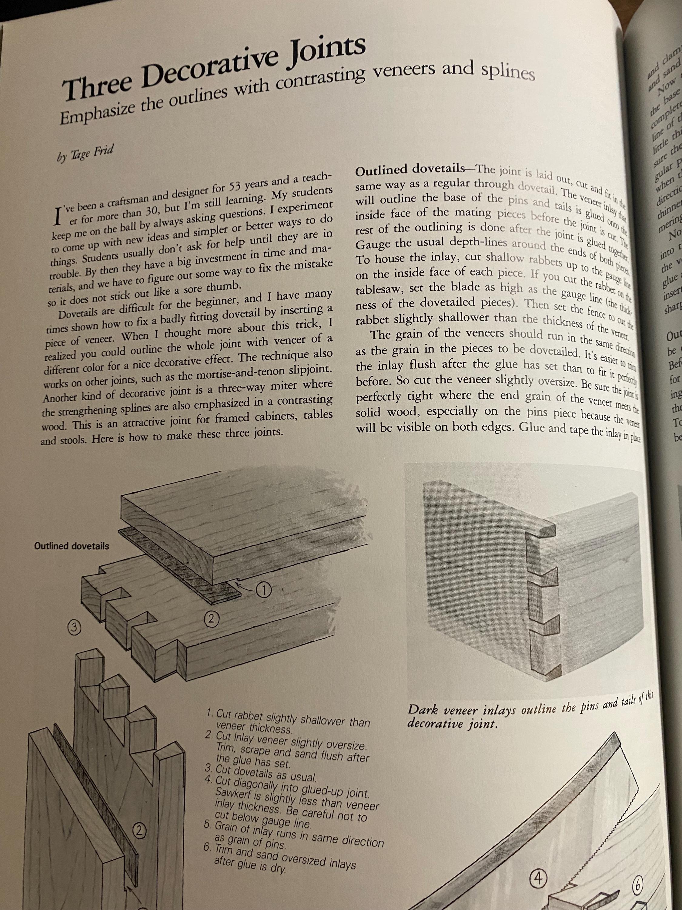 Fine Woodworking on Joinery - Techniques - 1986 - Woodworking