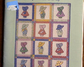 SUN BONNET SUE Quilt in a Day And Template - Eleanor Burns - 1992 - Quick & Easy Instructions to make Quilt