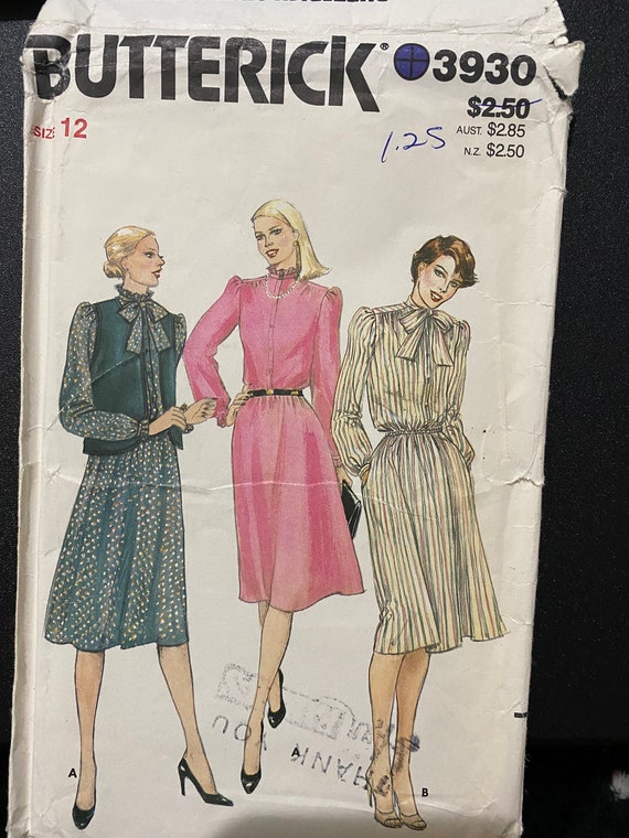 misses classic dresses Vogue 1357 1960s Misses Classic Dress Pattern 4 Versions Womens Vintage Sewing Pattern Size 10 Bust 31 UNCUT
