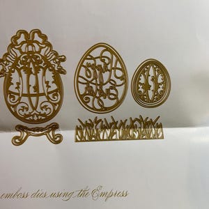 Troqueles de metal para huevos de Pascua, manualidades con papel, impresión y tarjetas - Anna Griffin - Corte y relieve