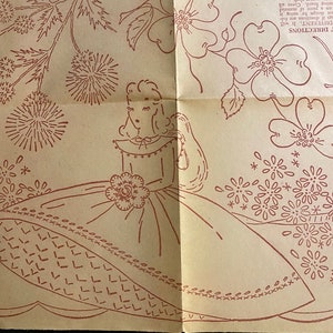 Workbasket Hot Iron Transfers Bedroom Designs Set A  - Bib / Quilt Directions - Paint, Embroider, Quilting, Needlepunch etc - Flowers Hearts