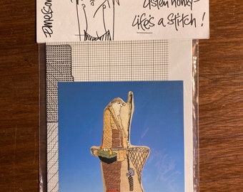 Listen Honey Life's A Stitch - The Fishing Man - Counted Thread Cross Stitch Chart - Ruth Maloney - Twisted Threads -  1994