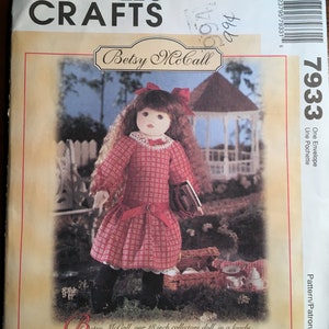 Betsy McCall Doll and CLOTHES  18&quot; doll McCall&#39;s Craft #7933, 7934, 8139   (Uncut), 3 Patterns to make doll with her wardrobe