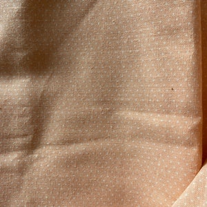 Fabric Peach with Pin Dots (polka dots) -  26&quot; long x 44&quot; wide - Simple but Timeless