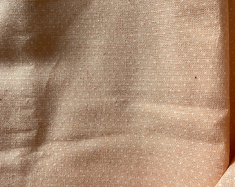 Fabric Peach with Pin Dots (polka dots) -  26" long x 44" wide - Simple but Timeless