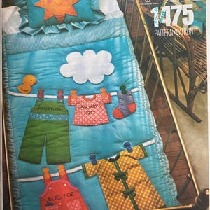 Edredón para cuna Little Vogue - Tema infantil - Personalizable - Diseño con piezas y aplicaciones - 1475 - sin cortar