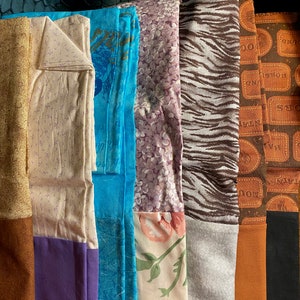 PILLOWCASE New Cotton  - 2 coordinating fabrics - 31&quot; x 20 Wide - fits standard or queen - browns, purples, aqua etc