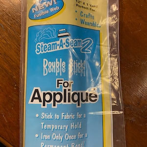 Steam A Seam 2 - Fusible Web - Double Stick - 12" x 1 Yard - Ferro per legare il tessuto al tessuto - trapuntatura - applicazione - ecc