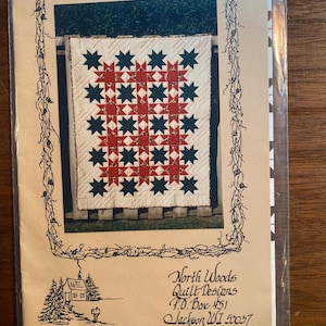 Heavenly Stars - Quilt Block Pattern - Ann Wanke - North Woods Quilt Designs - 1993  - Pieced