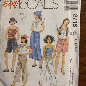 Child&#39;s / Girl&#39;s Easy  Shirts / Tops / Pull On Pants (Stretch Knit Pattern) McCall&#39;s 2715 Pattern. (Time Saver) Size  7, 8, 10  Quick - 2000