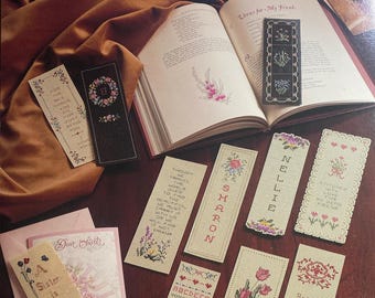 Perforated Paper Bookmarks - Pat Waters - 1991 - Flower / Floral Embroideries - Cross Stitch  Leaflet 135