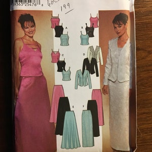 Misses / Women&#39;s / Simplicity #7010 Vintage Pattern (uncut)  Size 14, 16, 18, 20 Long Skirt, Jacket and Top