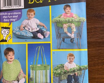 Baby Accessoires Nähanleitungen für Schnuller simplizität #3561 Muster (ungeschnitten) - 2007 - Sitzbezüge, Windeltasche, Lätzchen, Hülle