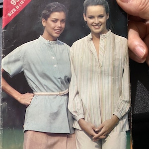 Misses Pullover Shirt / Top Butterick See & Sew 111  Easy Pattern - Adult Petite Size B ( 12 - 16) Classic Lines -  uncut