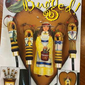 Bugged Country Tole Decorative Painting - Debra Henkener - Prudy's Studio - Folk Art Technique -Templates Patterns Instruction