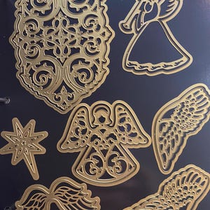 Poinçons ange et aile pour les vacances de Noël Poinçons en métal création en papier, impression, fabrication de cartes - Anna Griffin