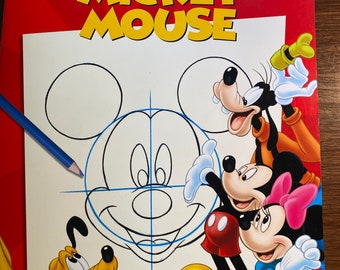 Apprenez à dessiner les dessins animés de Mickey Mouse de Disney - Walter Foster - Technique d'esquisse dans un livret d'instructions d'art, leçons d'art au crayon pour figure guide