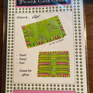 Cartera para tarjetas perforadas, Carteras, Bolsos, Carteras, Accesorios, Silk Road Creations, Instrucciones del patrón 082 (sin cortar), 2008, Marcia Russell