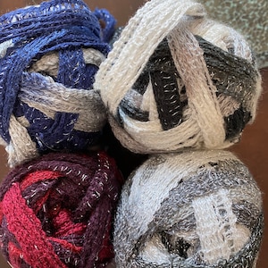 Sashay Red Heart -  30 yards 3.5 oz, Pick: Red, Grey, Brown, Purple - Knit, Crochet Yarn Skein  - New - 97% Acrylic 3 Metallic Glitter Bulky
