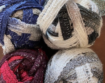 Sashay Red Heart -  30 yards 3.5 oz, Pick: Red, Grey, Brown, Purple - Knit, Crochet Yarn Skein  - New - 97% Acrylic 3 Metallic Glitter Bulky