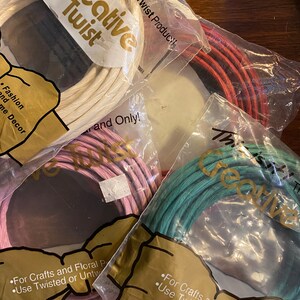 Creative Twist- Choose Color Teal Red Ecru Mauve - 6 yards - Heavy Weight - Twisted paper craft - ,  (Paper crafts)