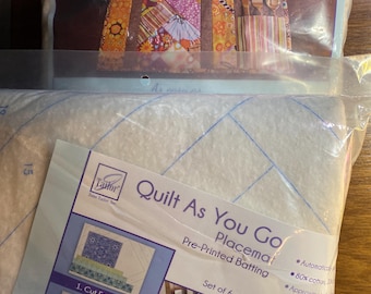 June Tailor Quilt As You Go Pre-printed Batting Placemat -  Pick: Venice or Casablanca - Sewing quilting, -