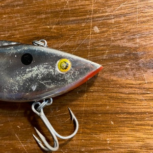 Vintage Fishing Lure Silver Chrome w/ Black Back - Minnow - Nice Condition - Fishing Gear -Might be Rapal a Rattlin N Rap 3&quot;