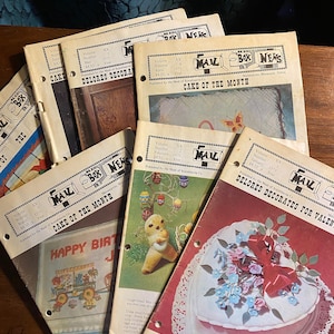 Cake Decorating - designs - Recipes / cookbook Booklet &quot;Mail Box News&quot; - 7 issues Learn to construct & decorate cakes - directions