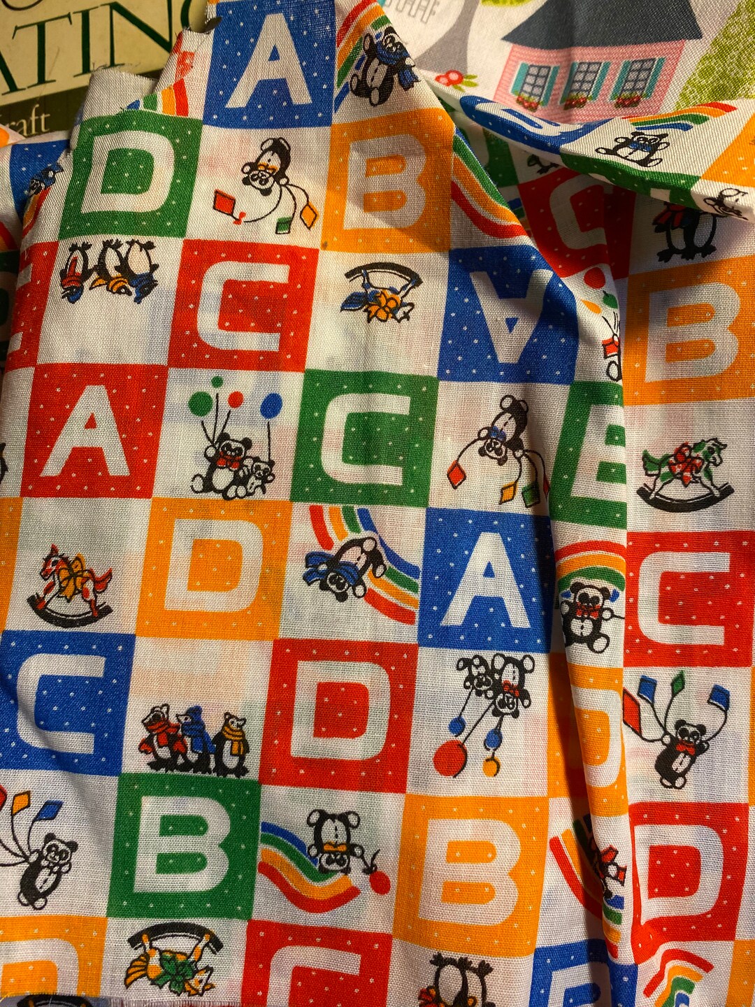 Abcd Pattern Block Small Bit Fabric ABCD - Alphabet Blocks - 28