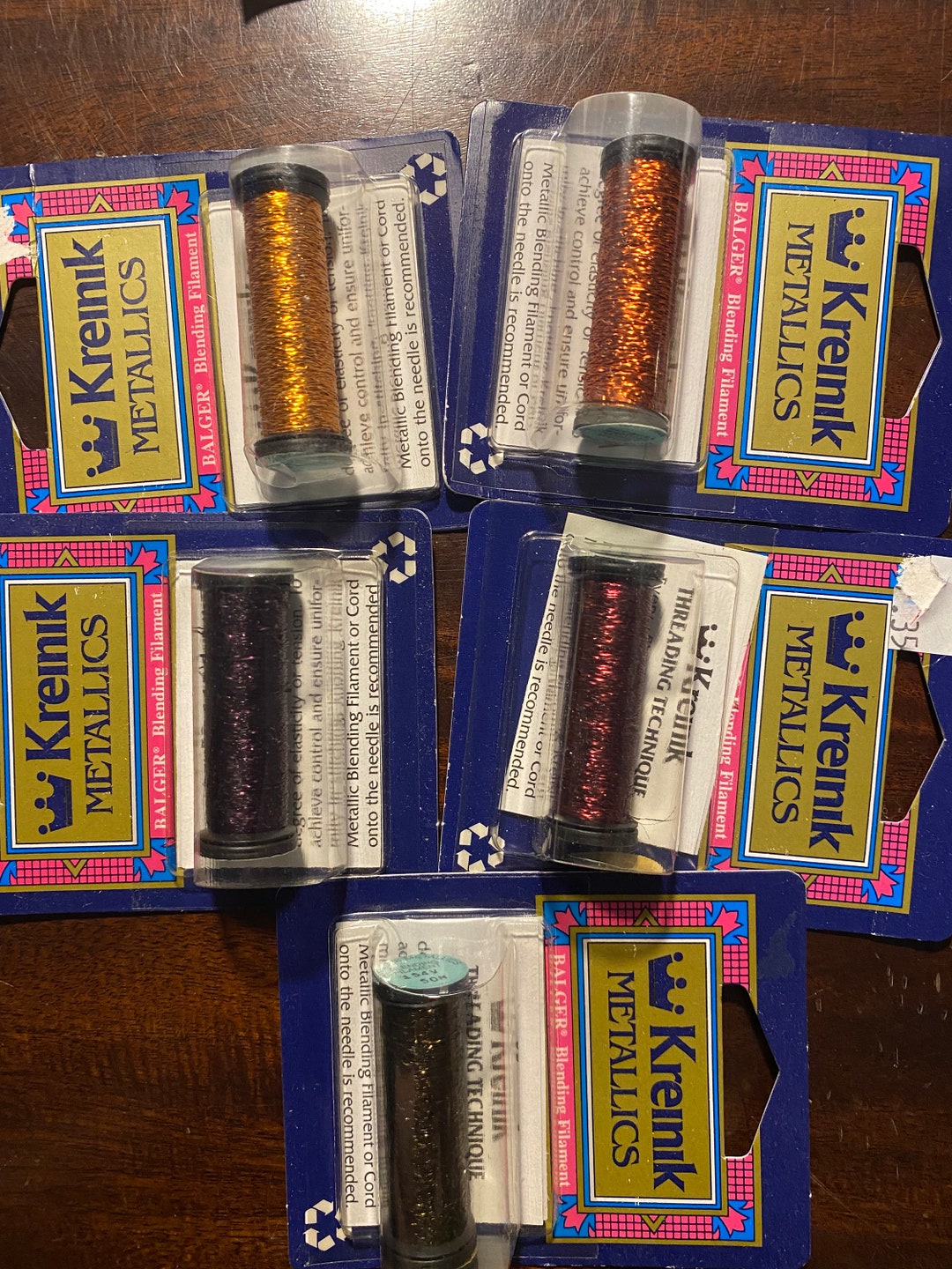 Kreinik Balger Blending Filament Vintage Pick Color Metallics Specialty